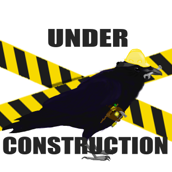 image of a crow wearing a hard hat and utility belt with the twxt 